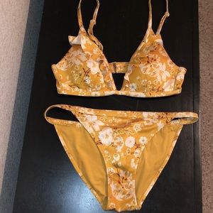 H&M Yellow Floral Padded Bikini
